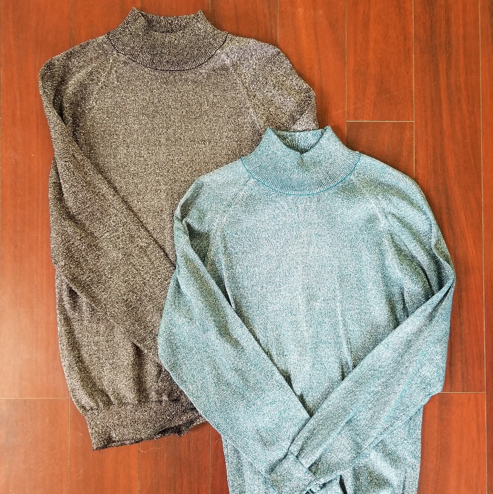 *Lot of 2* Mock turtleneck sweaters, NWOT